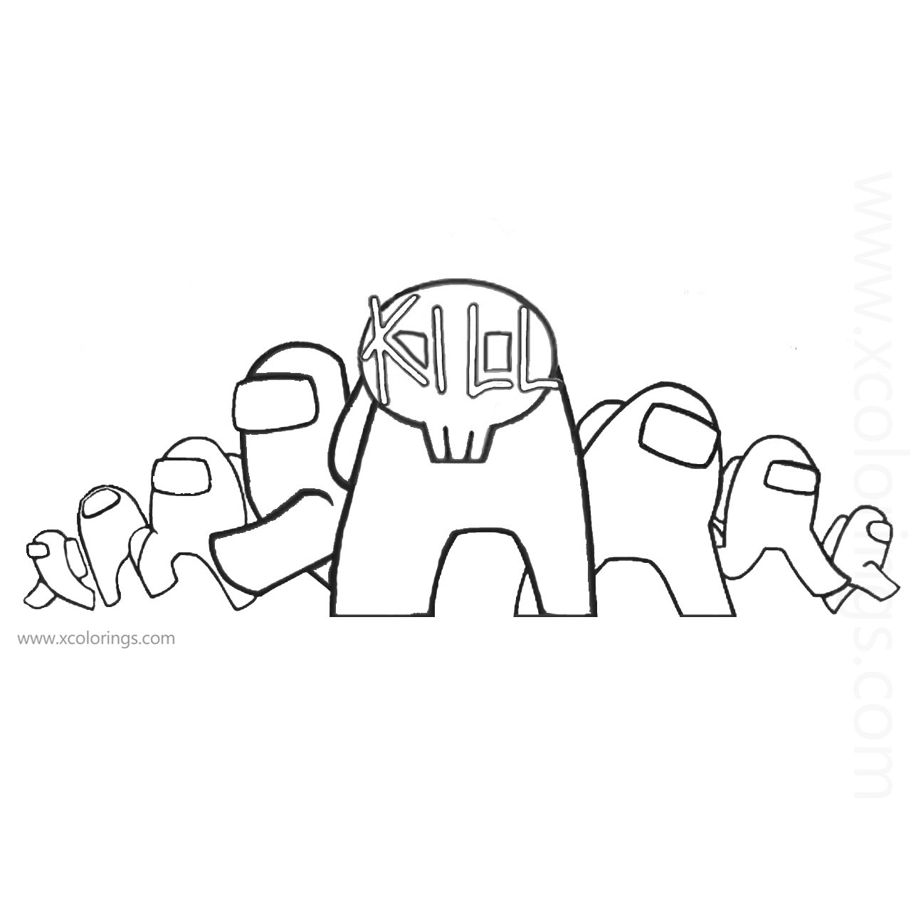 Among Us Coloring Pages Cat - XColorings.com