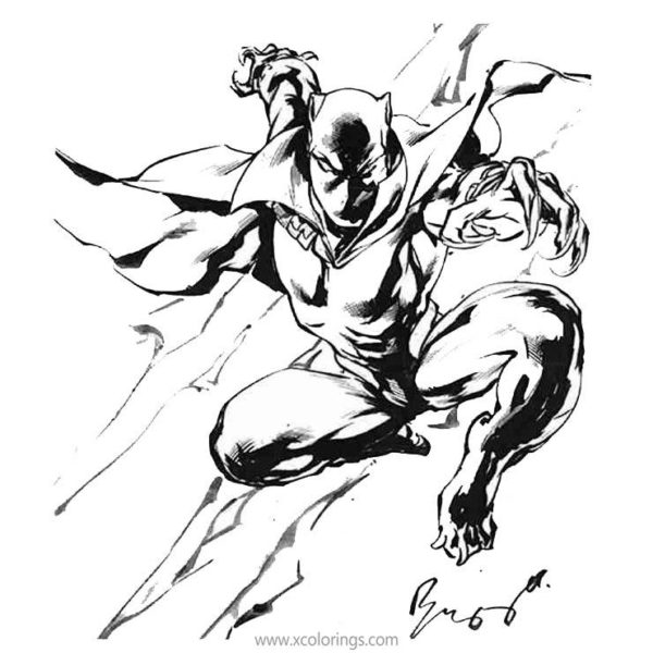 The Avengers Black Panther Coloring Pages - XColorings.com