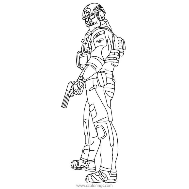 Rainbow Six Siege Coloring Pages Thatcher - XColorings.com