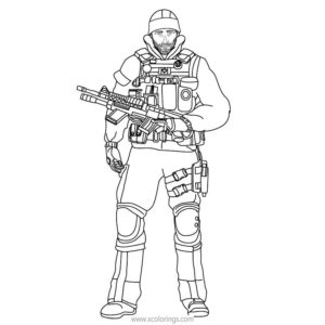 Rainbow Six Siege Coloring Pages Thatcher - XColorings.com