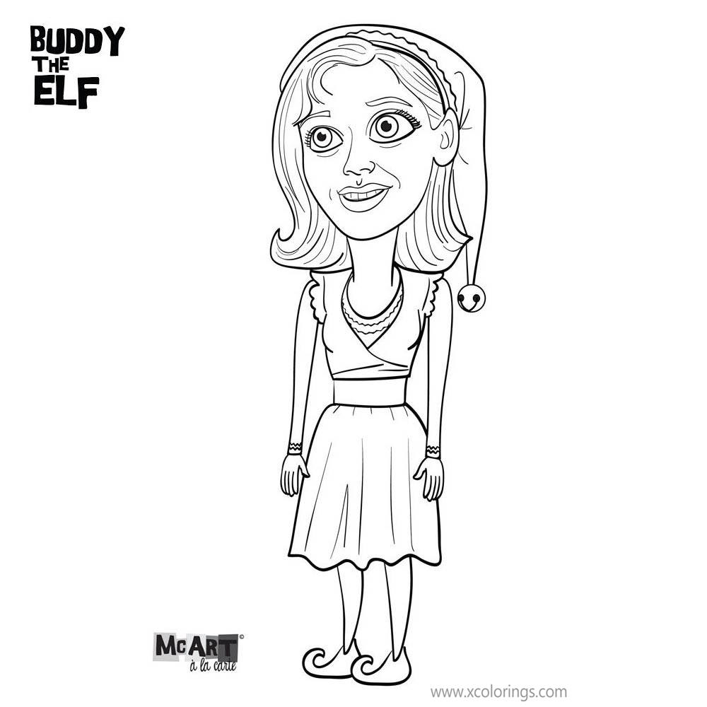 Buddy The Elf Coloring Pages Jovie XColorings