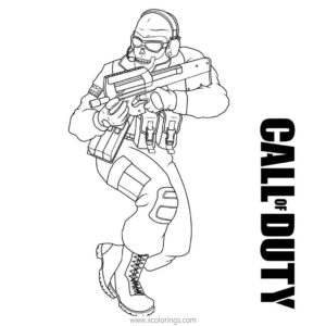 Call Of Duty Coloring Pages Pistol Gun - XColorings.com