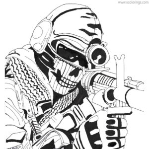 Call Of Duty Coloring Pages Modern Warfare Ghost - XColorings.com