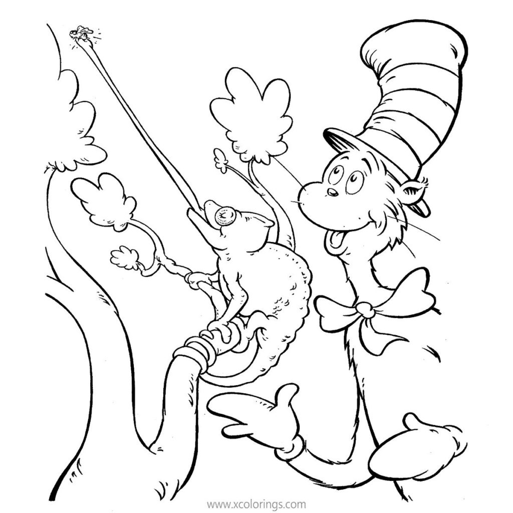 Cat In The Hat Coloring Pages Free to Print - XColorings.com