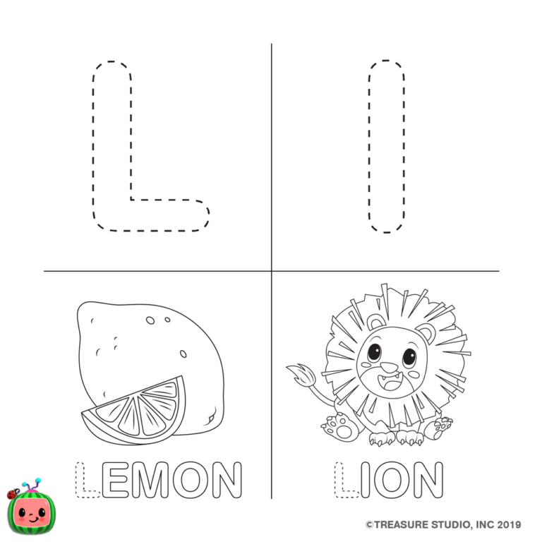 CoCoMelon ABC Coloring Pages Letter D - XColorings.com