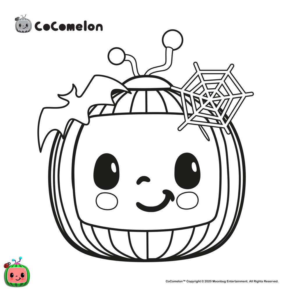 CoComelon Coloring Pages Halloween Pumpkin XColorings