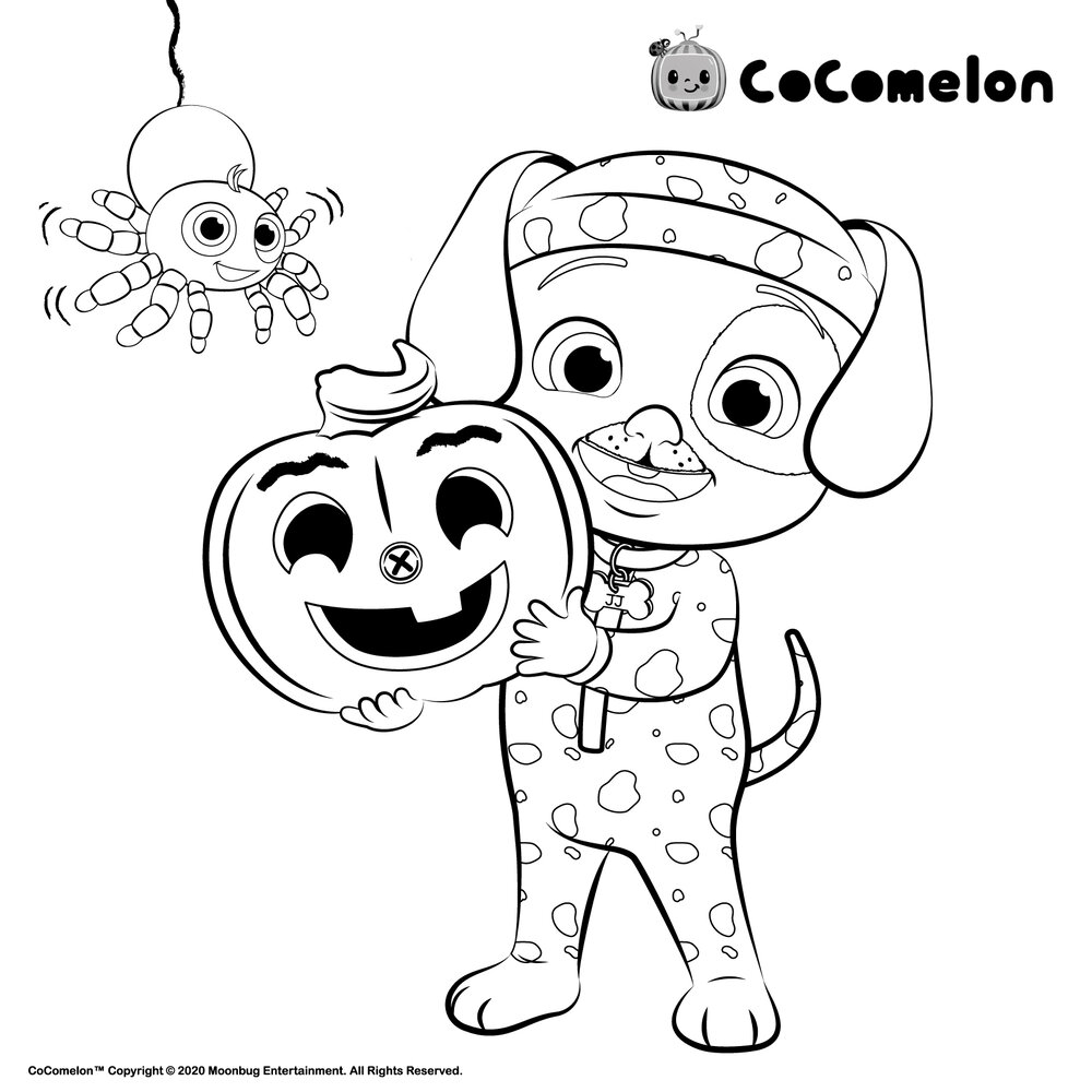 cocomelon-coloring-pages-jj-in-halloween-costume-xcolorings