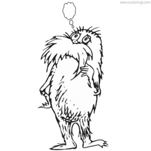 The Lorax Coloring Pages Thneeds with Truffula Trees - XColorings.com