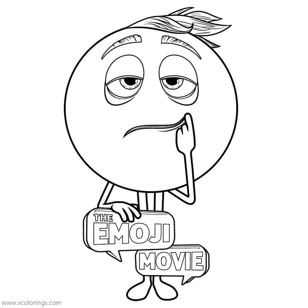 Emoji Movie Coloring Pages Angel and Devil - XColorings.com