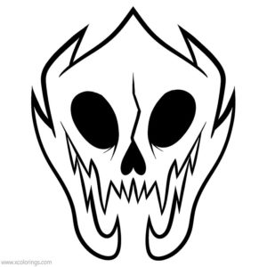 Gaster Blaster Face Coloring Pages - XColorings.com