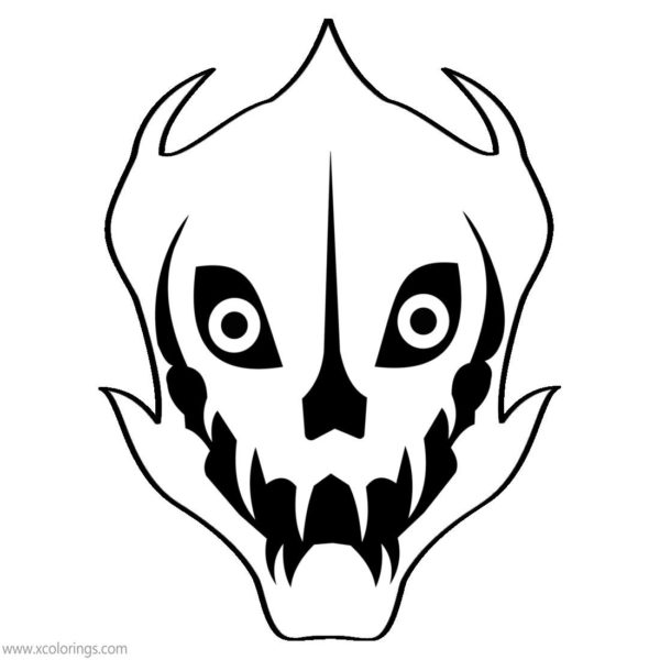 Gaster Blaster Skulls Coloring Pages - XColorings.com