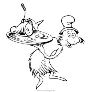 Green Eggs and Ham Coloring Pages Characters - XColorings.com