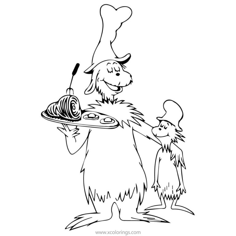 Green Eggs And Ham Coloring Pages Character Sam