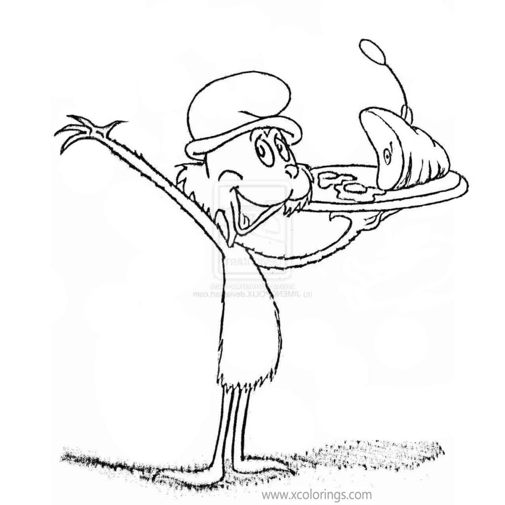 Green Eggs And Ham Coloring Pages Character Sam