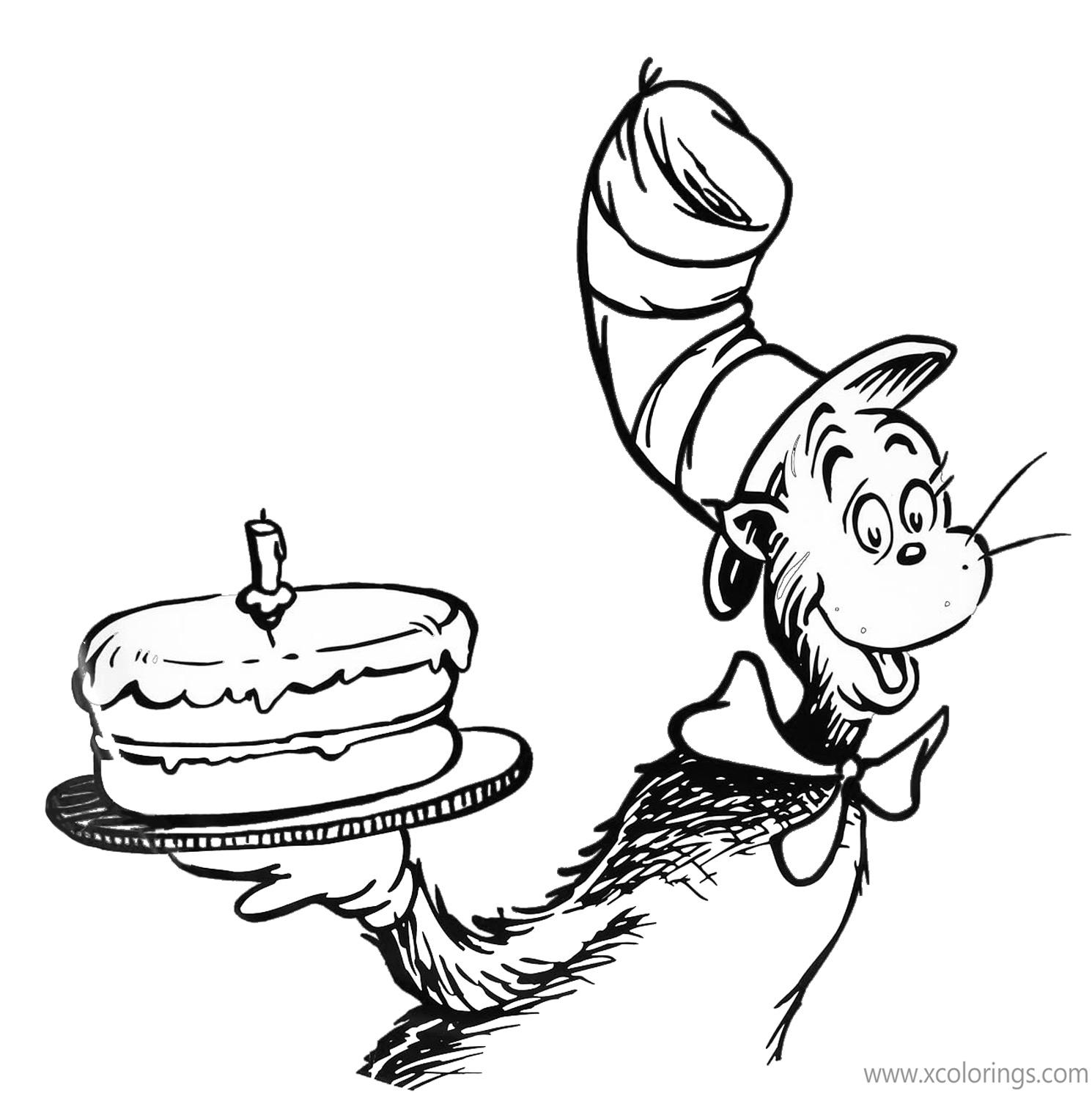 Happy Birthday to Dr Seuss Coloring Pages - XColorings.com