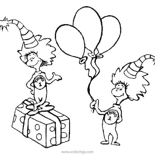 Happy Birthday to Dr Seuss Coloring Pages - XColorings.com