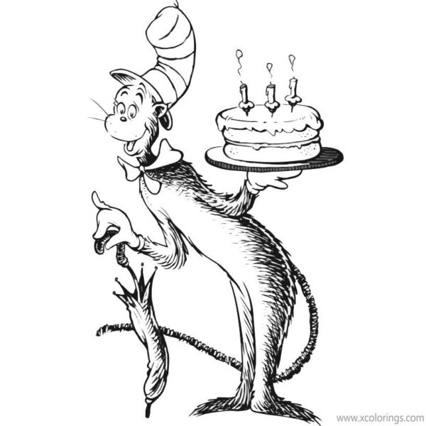 Dr Seuss Birthday Coloring Pages Happy Birthday To You - XColorings.com