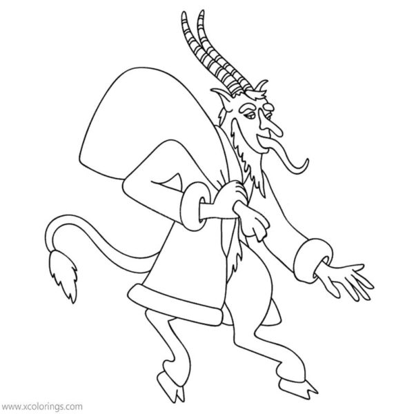 Krampus Coloring Pages Goat Demon - XColorings.com