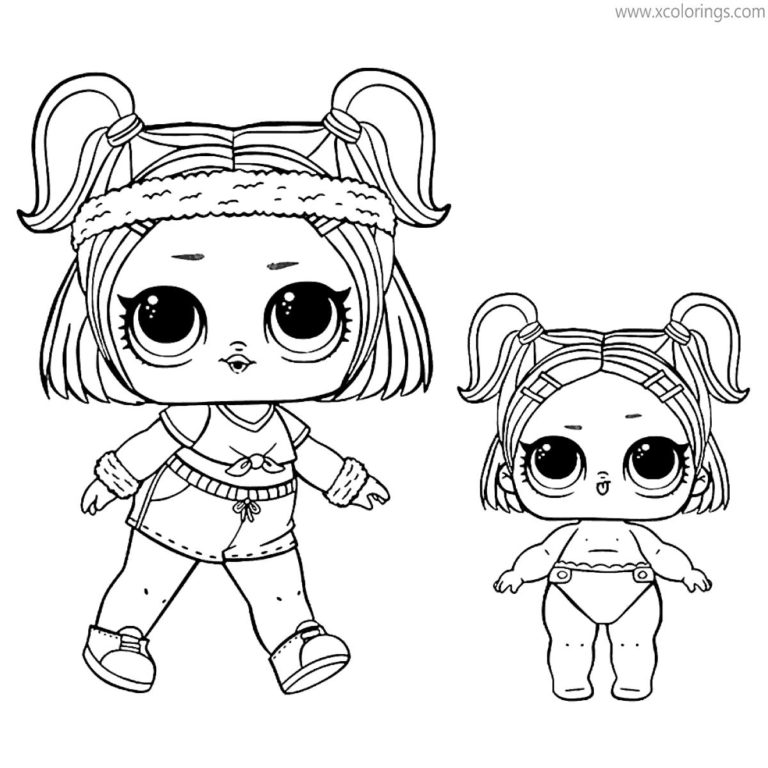 LOL Baby Coloring Pages LIL Madame Queen - XColorings.com