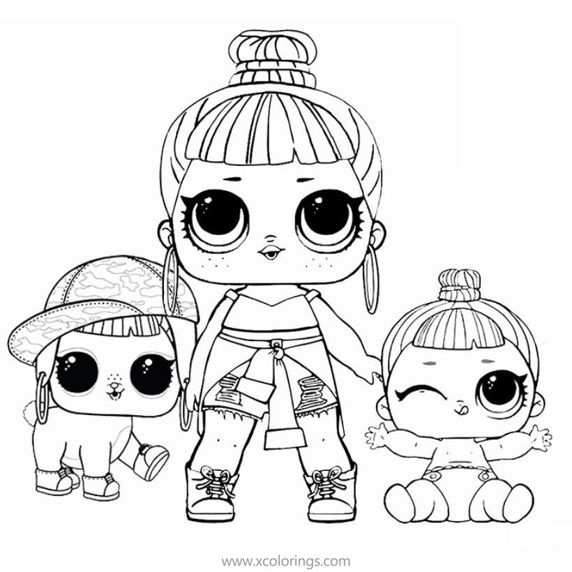 LOL Pets Coloring Pages with Baby Doll - XColorings.com