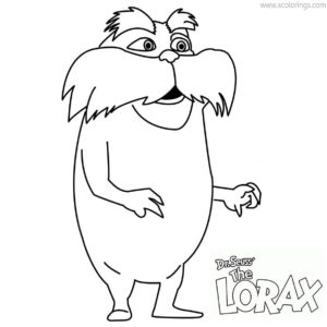 The Lorax Coloring Pages Thneeds with Truffula Trees - XColorings.com