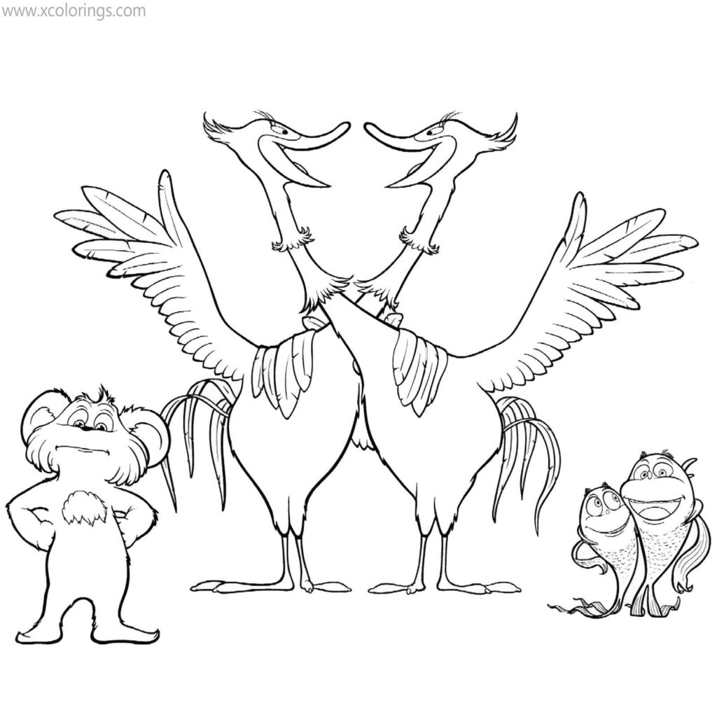 Lorax is Thinking Coloring Pages - XColorings.com