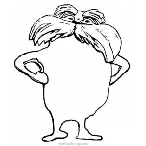 Lorax Coloring Pages Character Once Ler - XColorings.com