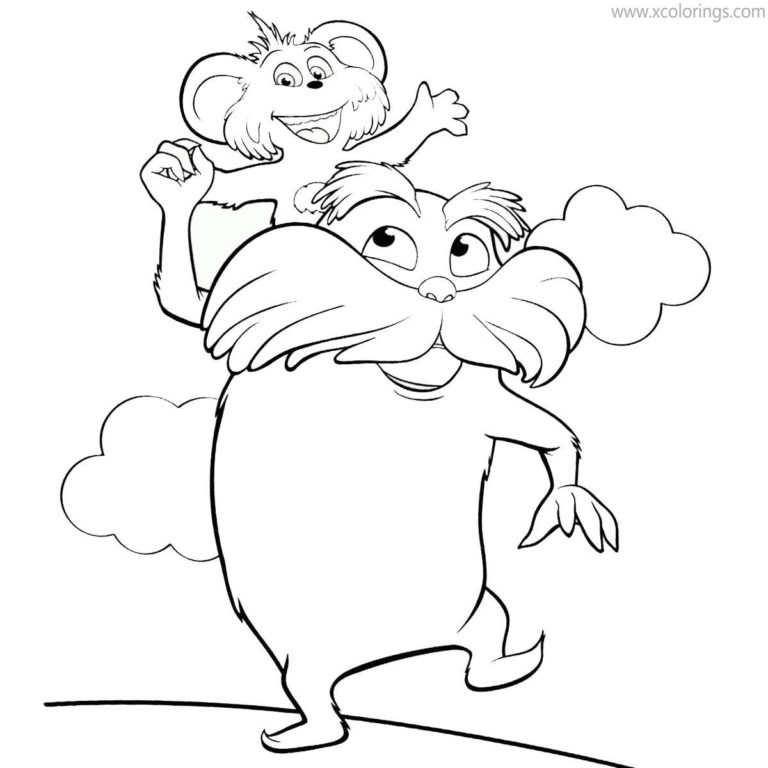 Lorax Coloring Pages Lorax Outline - XColorings.com