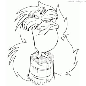 The Lorax Coloring Pages Thneeds with Truffula Trees - XColorings.com