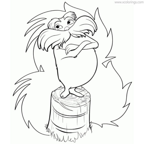 Lorax Coloring Pages Lorax Outline - XColorings.com