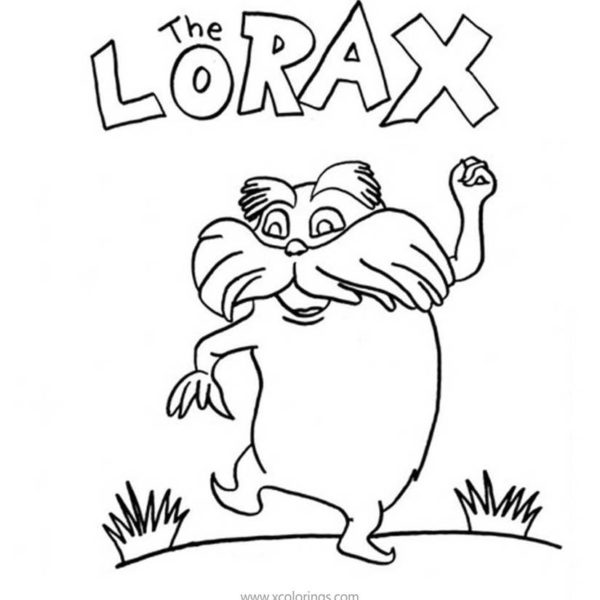 The Lorax Coloring Pages Thneeds with Truffula Trees - XColorings.com