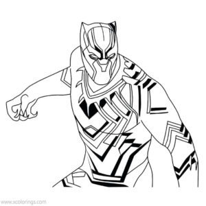 the avengers black panther coloring pages  xcolorings