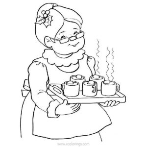 Mr. and Mrs. Claus At Home Coloring Pages - XColorings.com