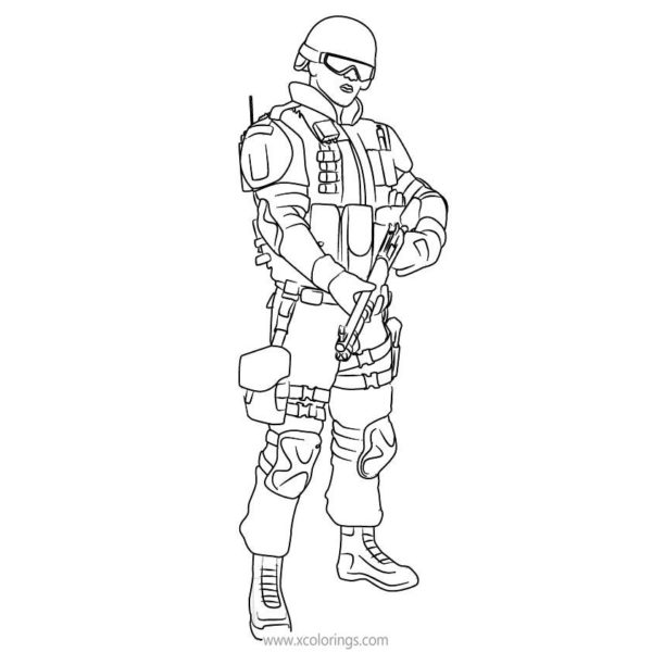 Rainbow Six Siege Coloring Pages Thatcher - XColorings.com