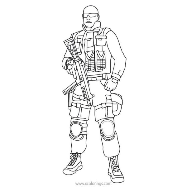 Rainbow Six Siege Coloring Pages Hand Drawing - XColorings.com