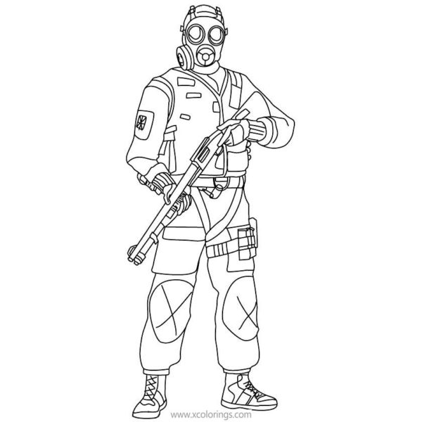 Rainbow Six Siege Coloring Pages Mozzie - XColorings.com