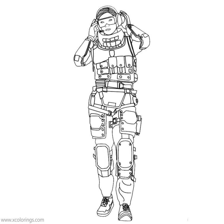 Rainbow Six Siege Coloring Pages SWAT Drawing by dirktiede - XColorings.com