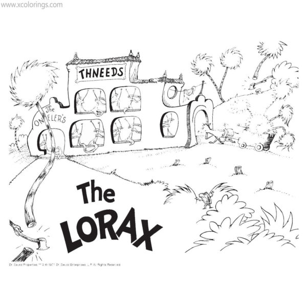 Lorax Coloring Pages Lorax Outline - XColorings.com