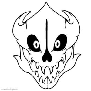 Gaster Blaster Coloring Pages Fanart - XColorings.com