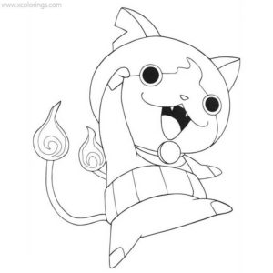 Cute Jibanyan from Yo-Kai Watch Coloring Pages - XColorings.com