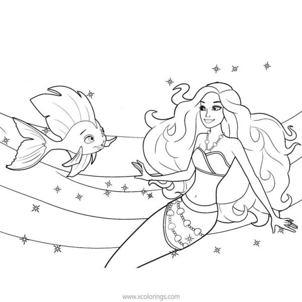 Barbie Mermaid Coloring Pages - XColorings.com