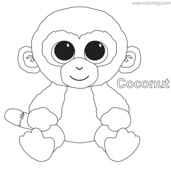 Beanie Boos Coloring Pages Monkey Casanova - XColorings.com