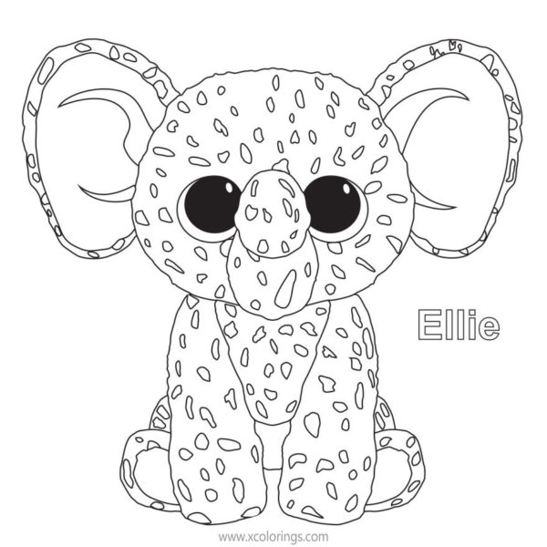 Beanie Boos Coloring Pages Cat Moonlight - Xcolorings.com