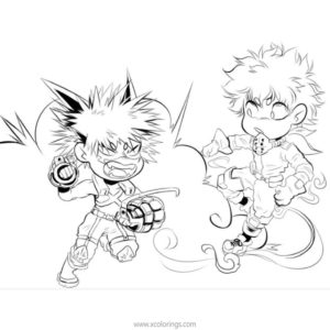 Deku Coloring Pages from My Hero Academia - XColorings.com