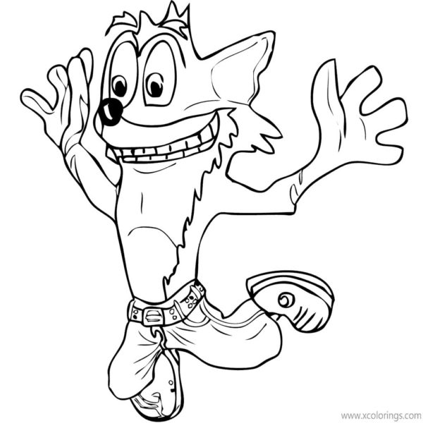 Crash Bandicoot Coloring Pages Cute Coco Bandicoot - XColorings.com