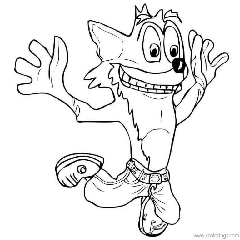 Crash Bandicoot Coloring Pages Cute Coco Bandicoot - XColorings.com