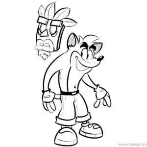 Crash Bandicoot Thumb Up Coloring Pages - XColorings.com