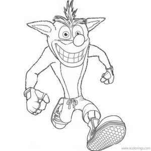 Crash Bandicoot Coloring Pages Cute Coco Bandicoot - XColorings.com