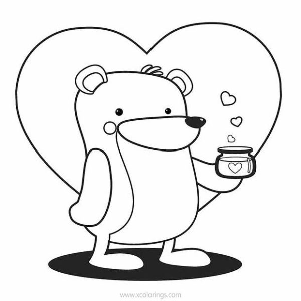 Valentines Dinosaur Coloring Pages - XColorings.com