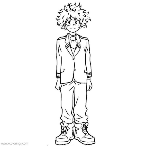 Chibi Deku Coloring Pages - XColorings.com